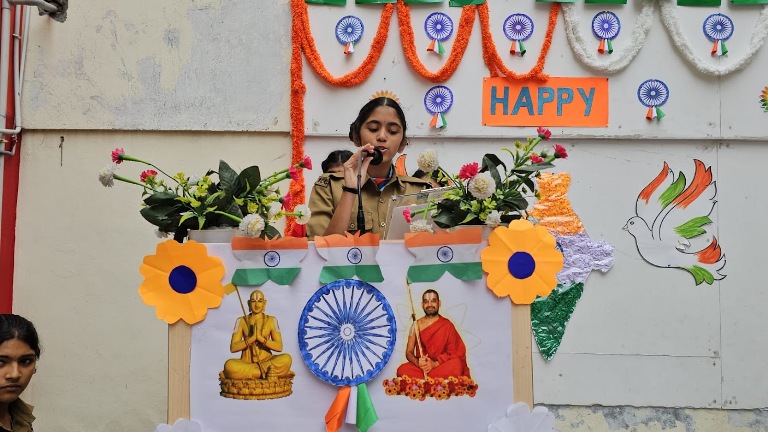 Jiva Gurukulam School Student Independence Day Celebrations