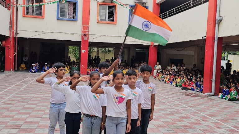 Student Jiva Gurukulam School Independence Day Celebrations